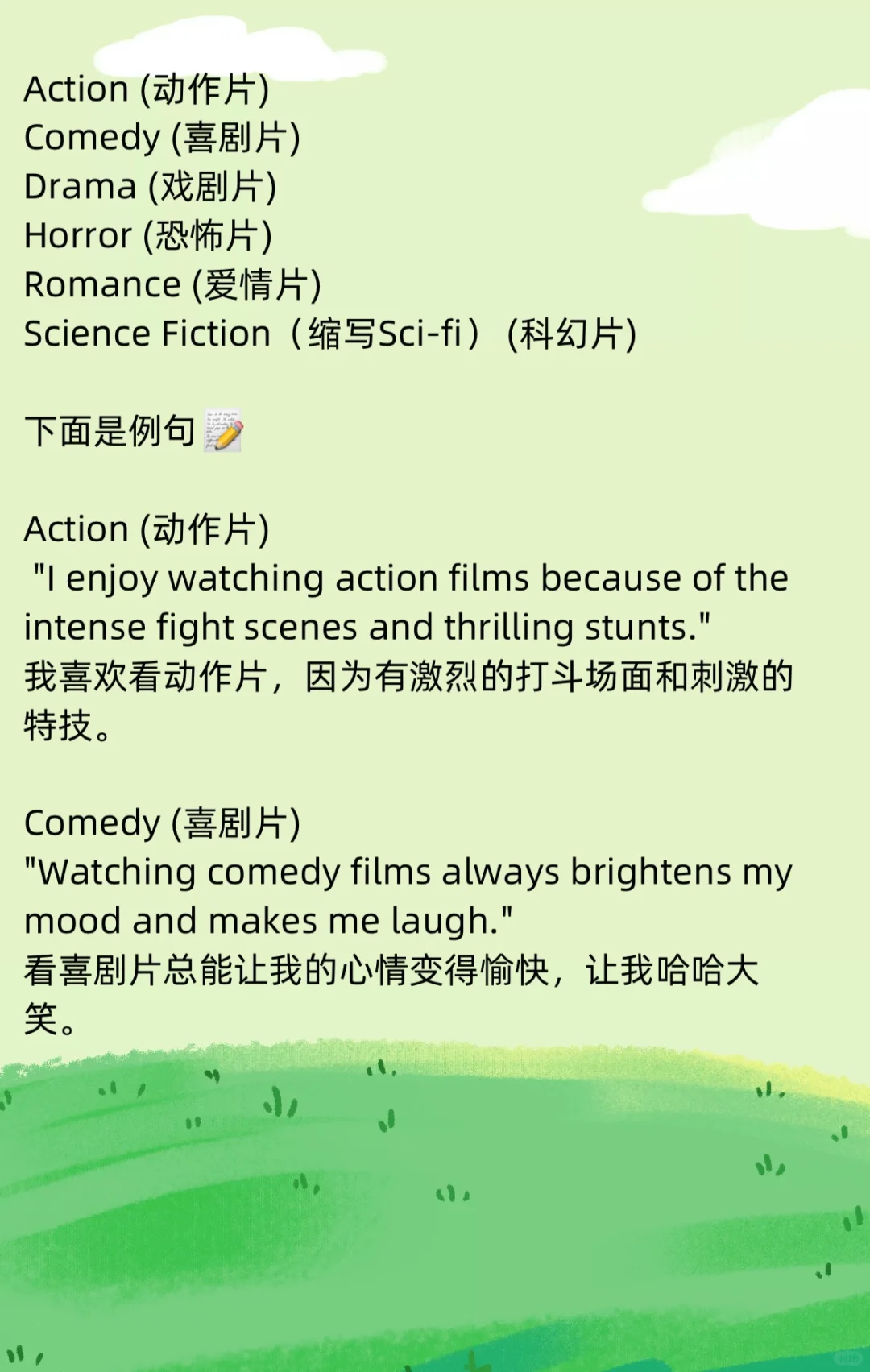 各类电影的英文你都知道吗？