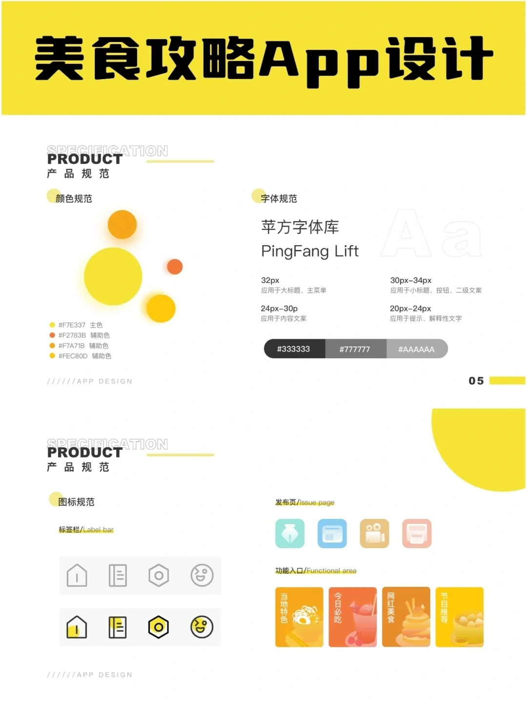 美食攻略App UI设计