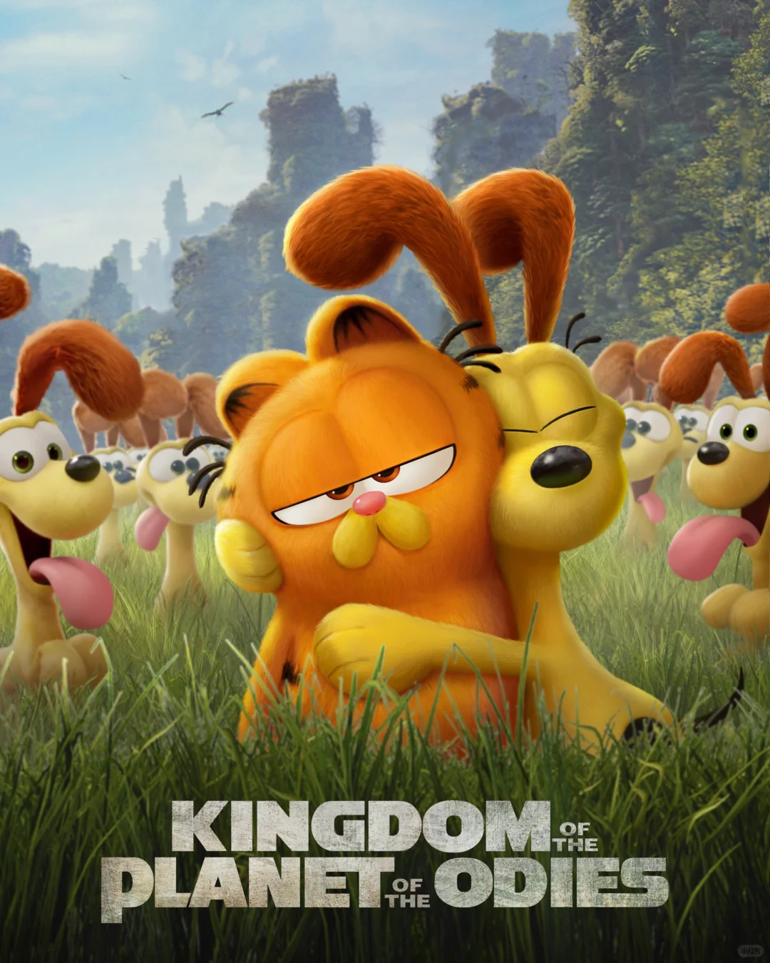 加菲猫动画大电影恶搞热门新片海报！