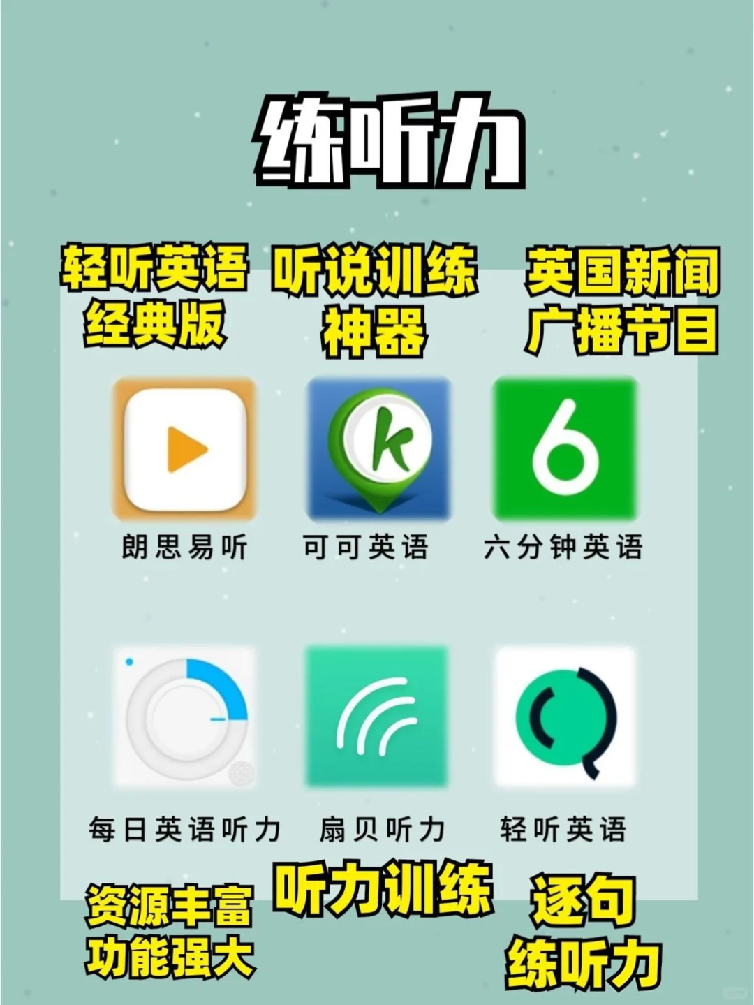 🌈练听力app🌈--英语口语学习app汇总