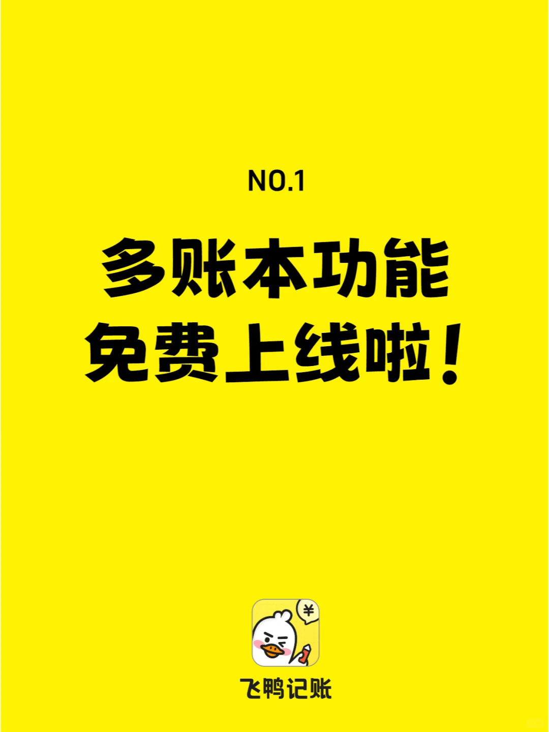 多账本功能免费用~飞鸭记账上新功能啦!