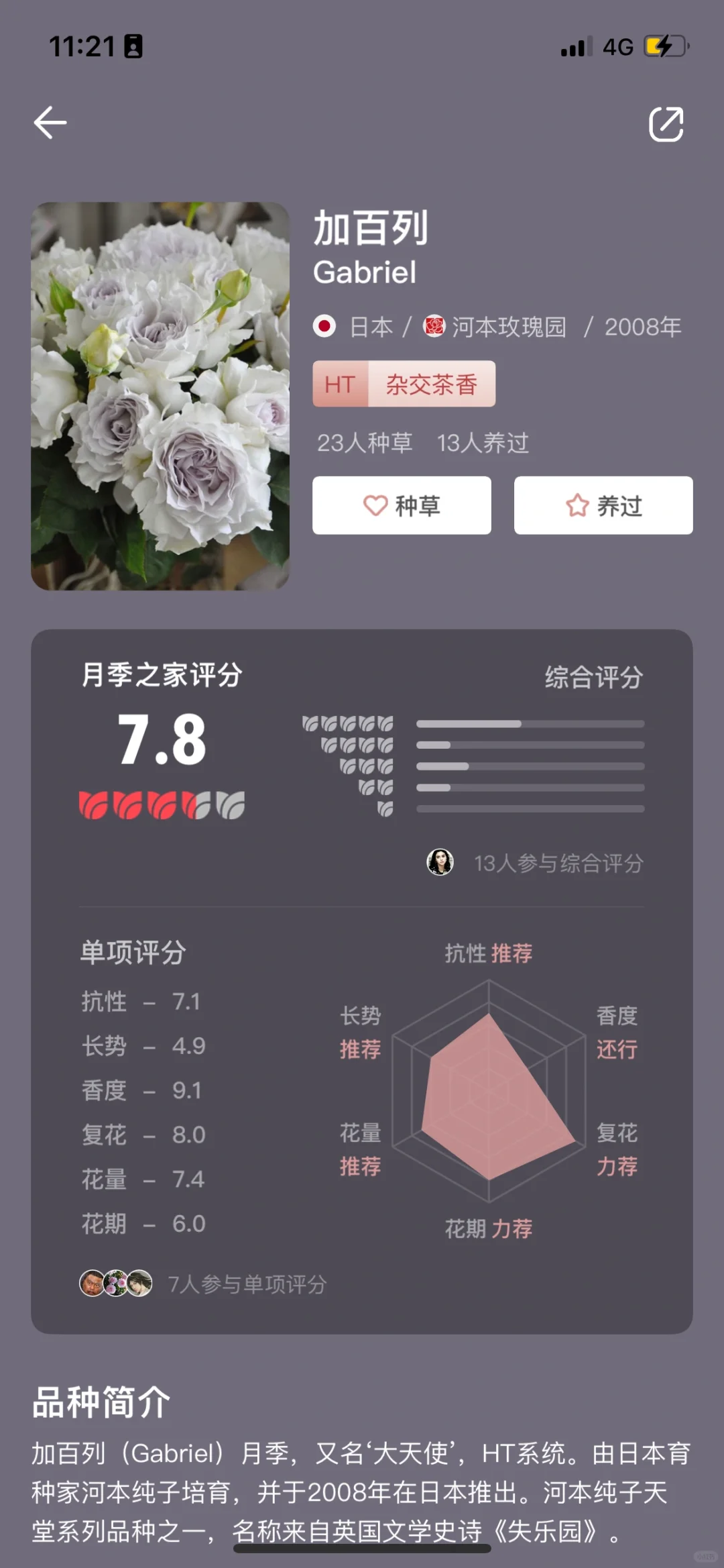 推荐一个月季专用app