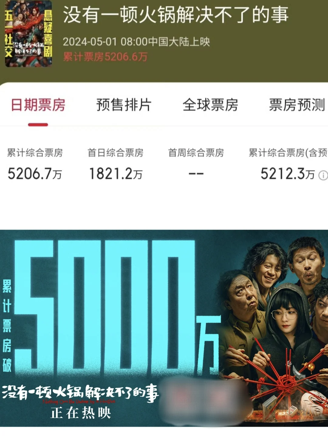 好尴尬❗❗电影火锅刚撤档立马网播了🆘