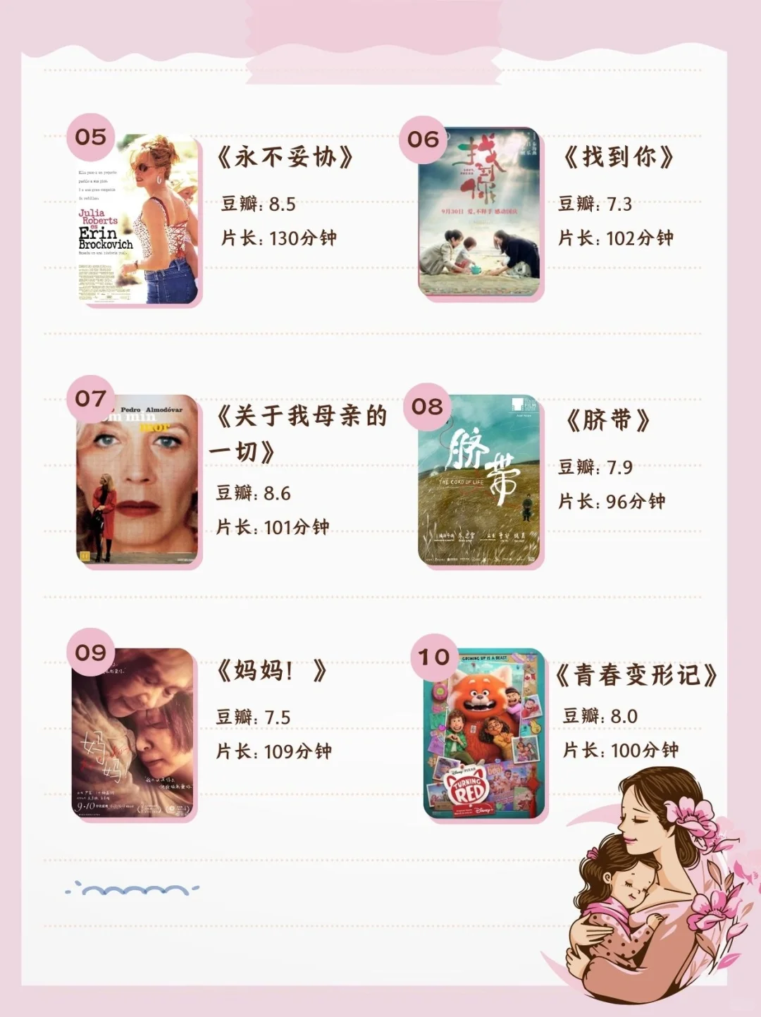 母亲节到啦,和妈妈一起看这些电影吧~😘