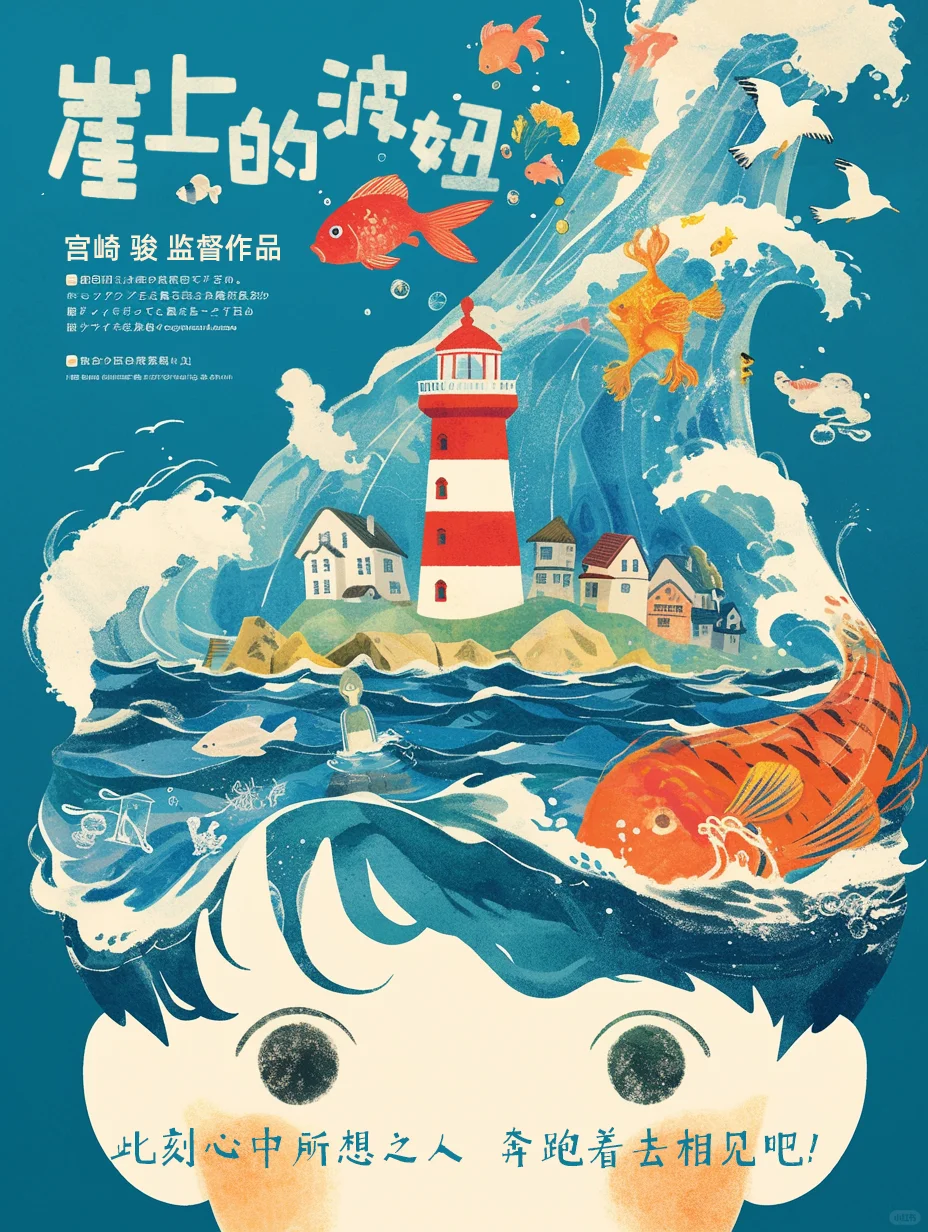 100部电影海报重绘 | 崖上的波妞