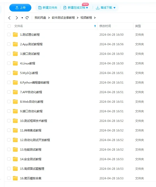 花一周整理出来的软件测试自学教程！！