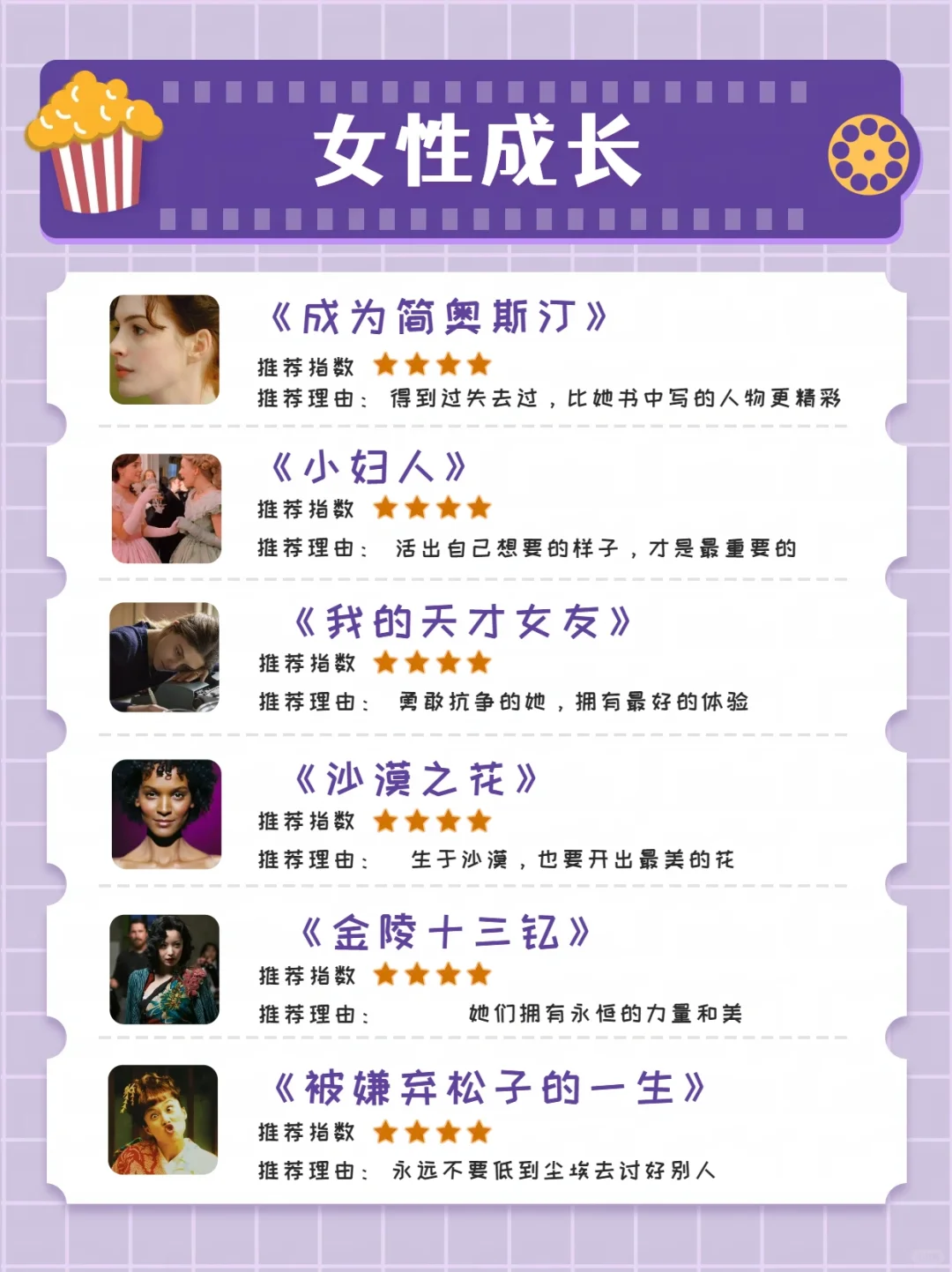 🎬女性自我提升的电影推荐，自我拯救时必看！