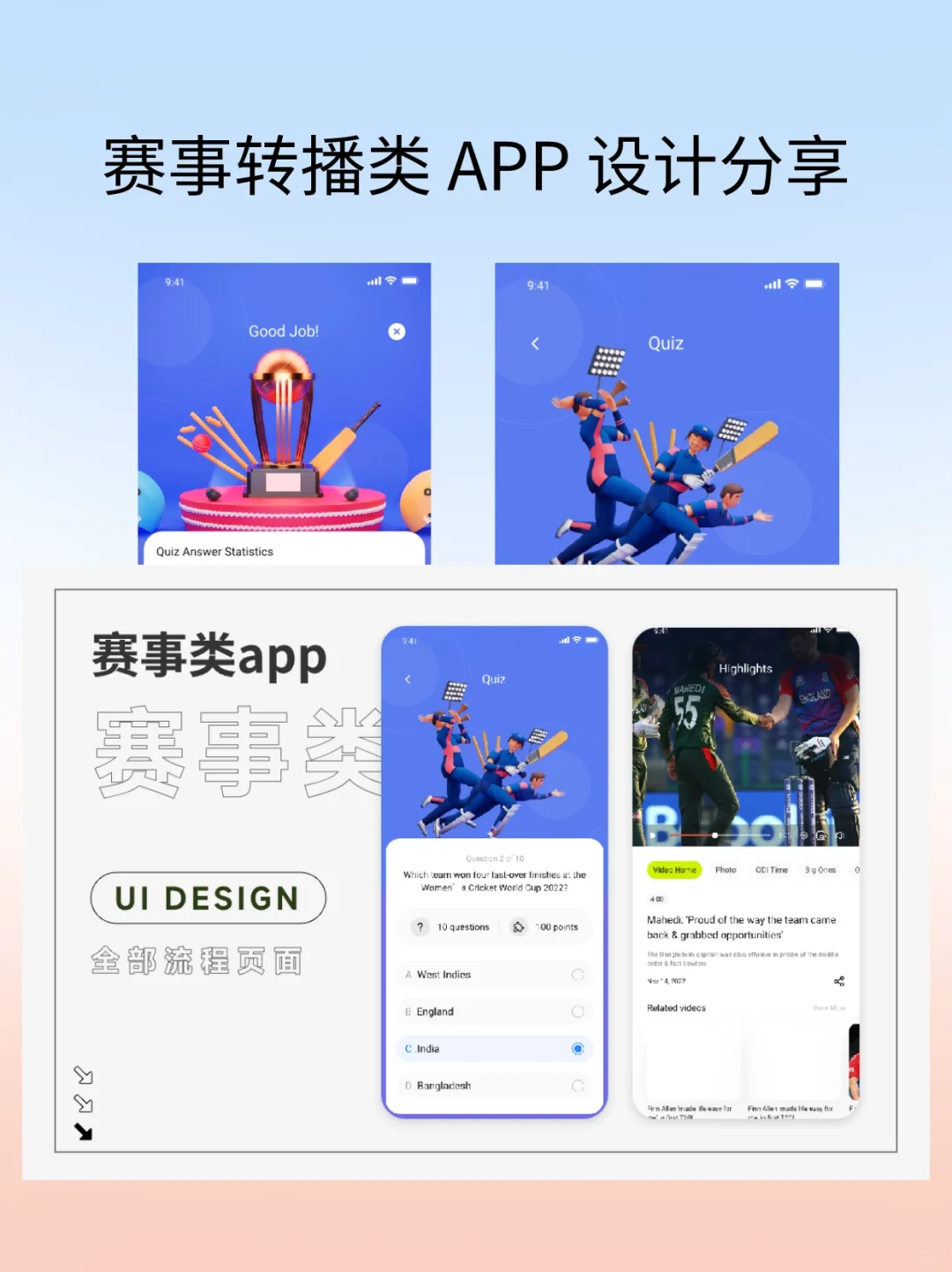 APP 设计 | 赛事转播类 APP 设计分享
