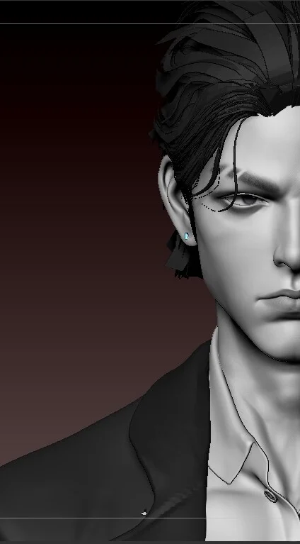 雕刻一个男性 刚学软件不久不熟练