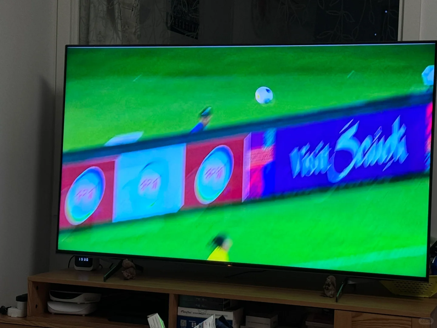 新换的当贝盒子，4k看球超级清晰。。。