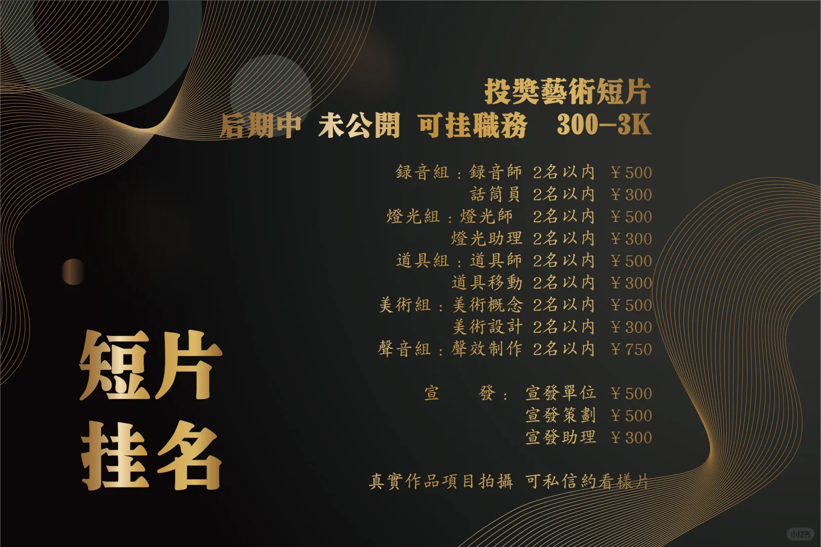 可挂名中新投奖电影短片， 未公开。。。