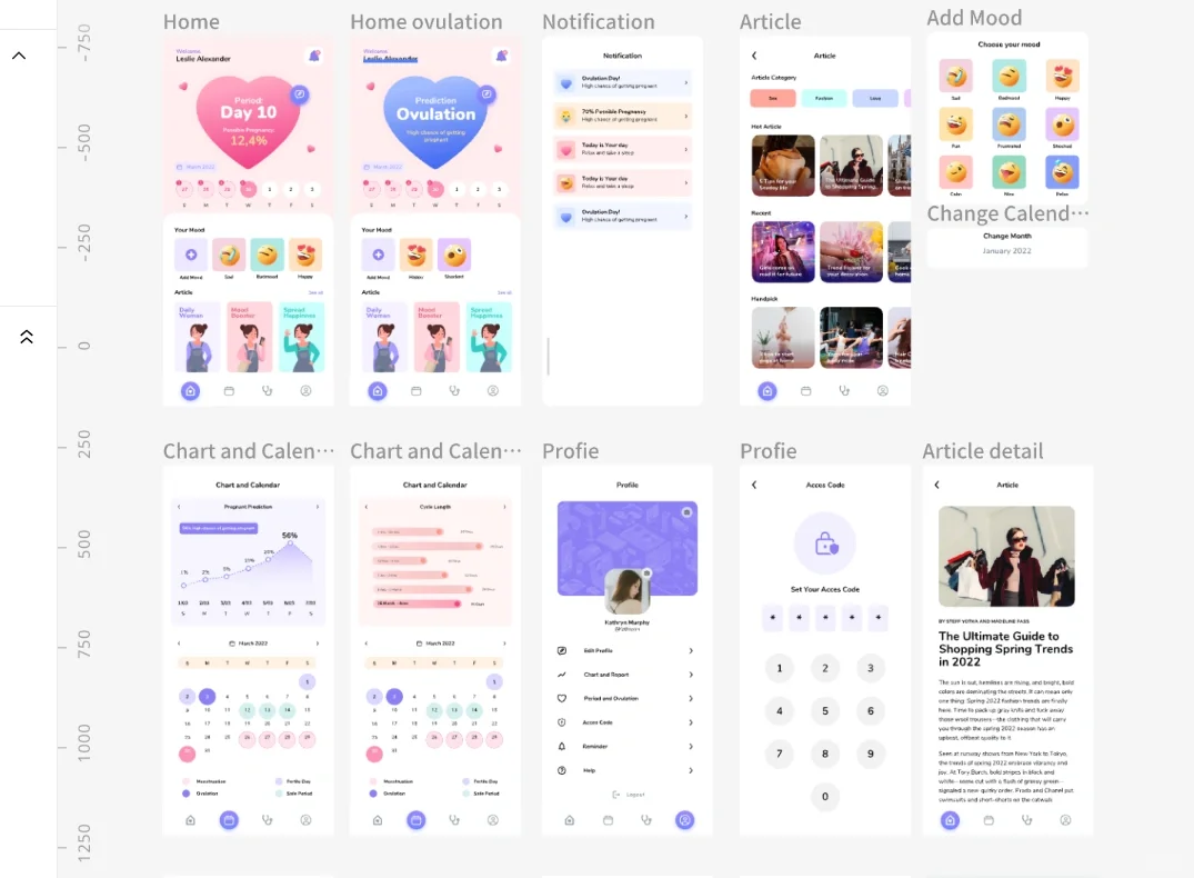 UI接🥚 女性健康APP