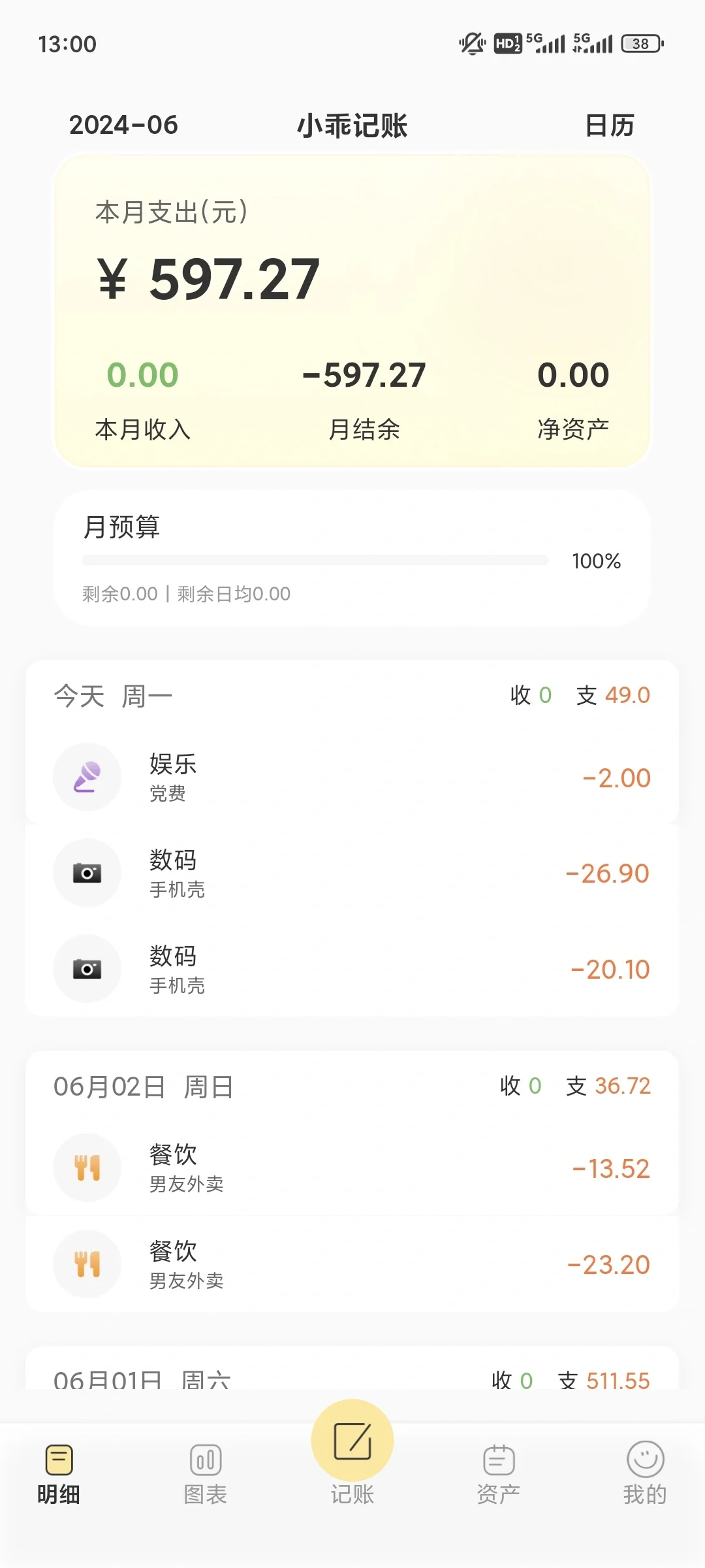 目前最喜欢的记账app