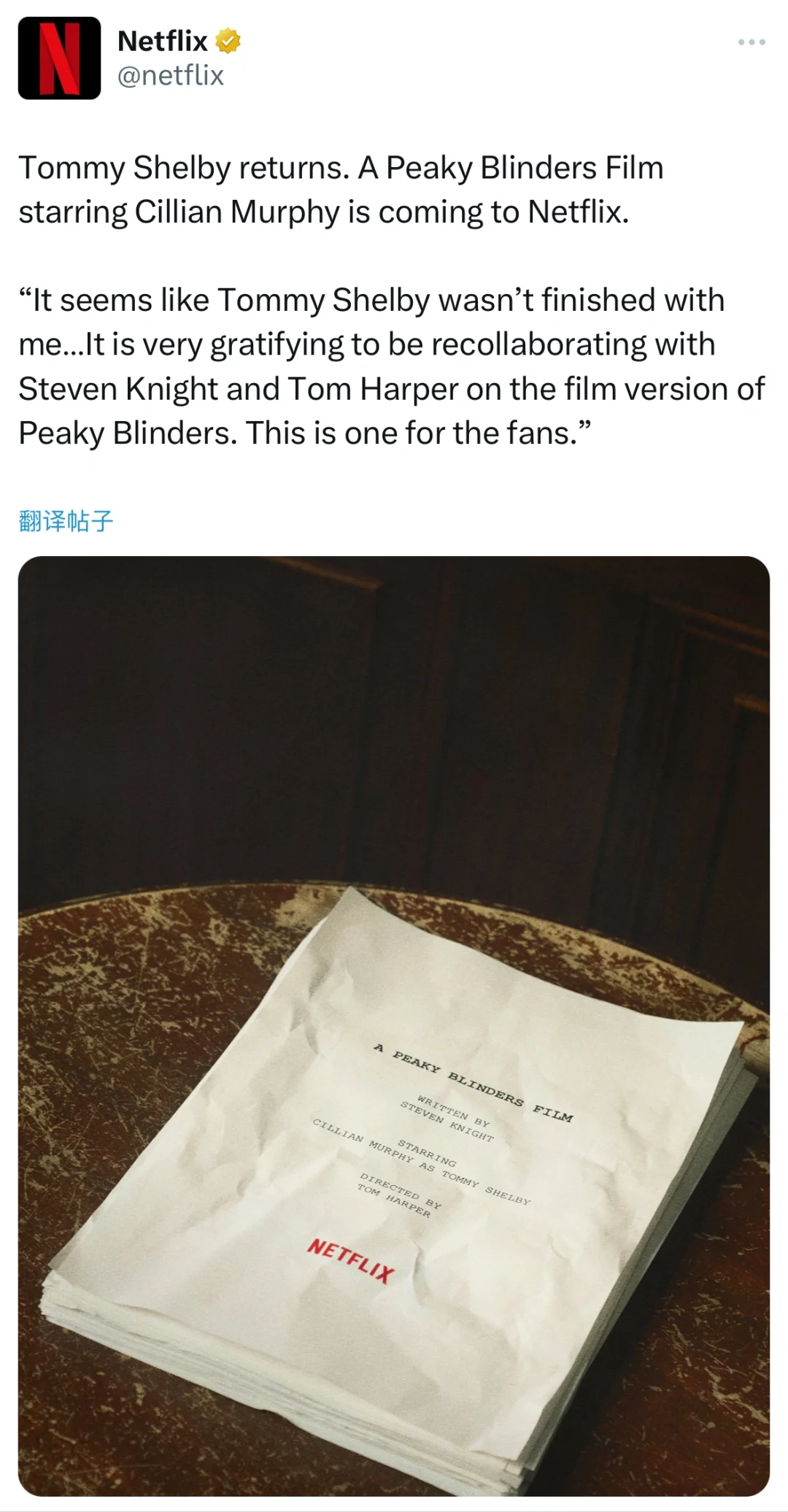 网飞官宣《浴血黑帮》电影版，基莲回归‼️