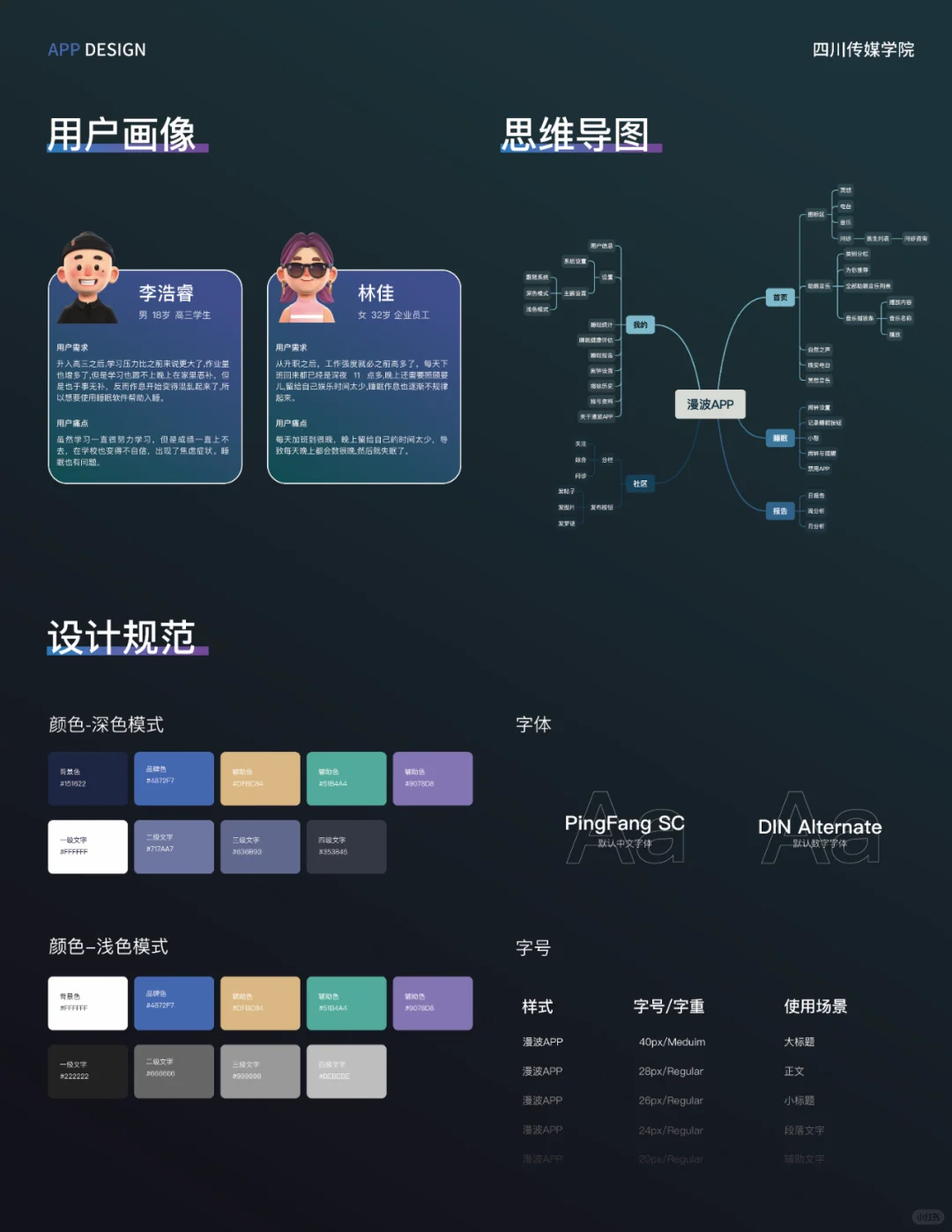 UI APP展板设计-睡眠APP