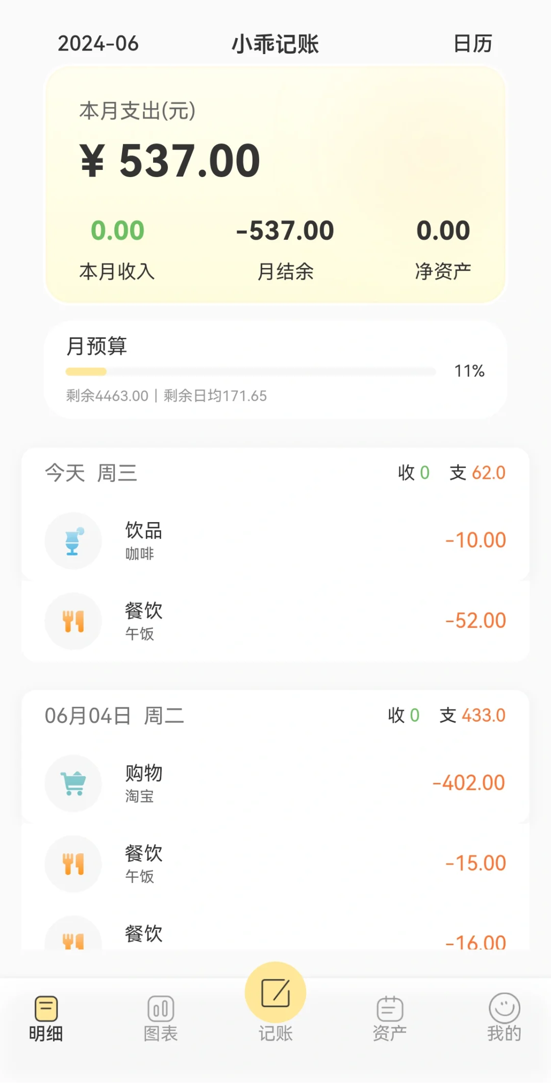 终于发现一款好用的记账APP,小乖记账打卡19