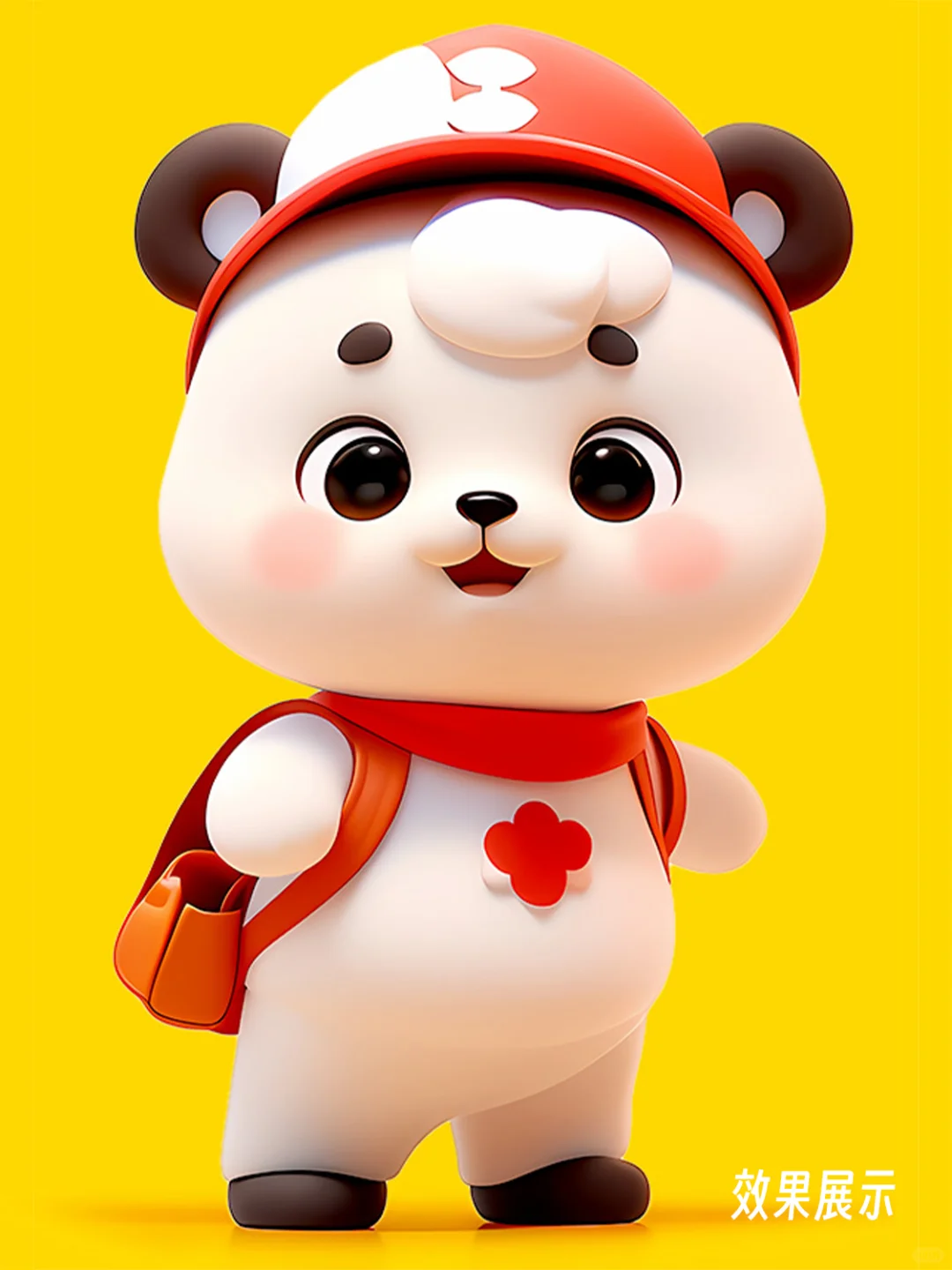 喂饭级一看就会用SD快速生成IP卡通3D模型图