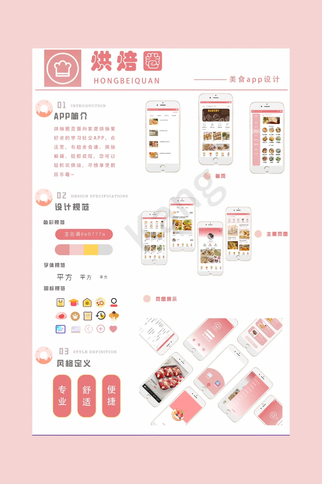 大学生UI结课作业—烘焙APP