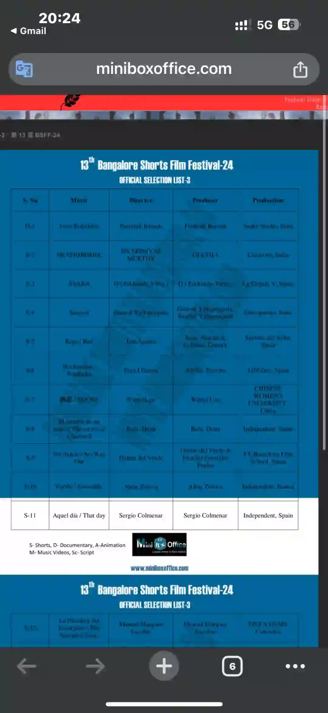 该电影节入选片单中唯一的中文是我的片名