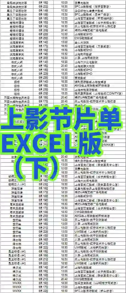 上海国际电影节片单excel版（下）