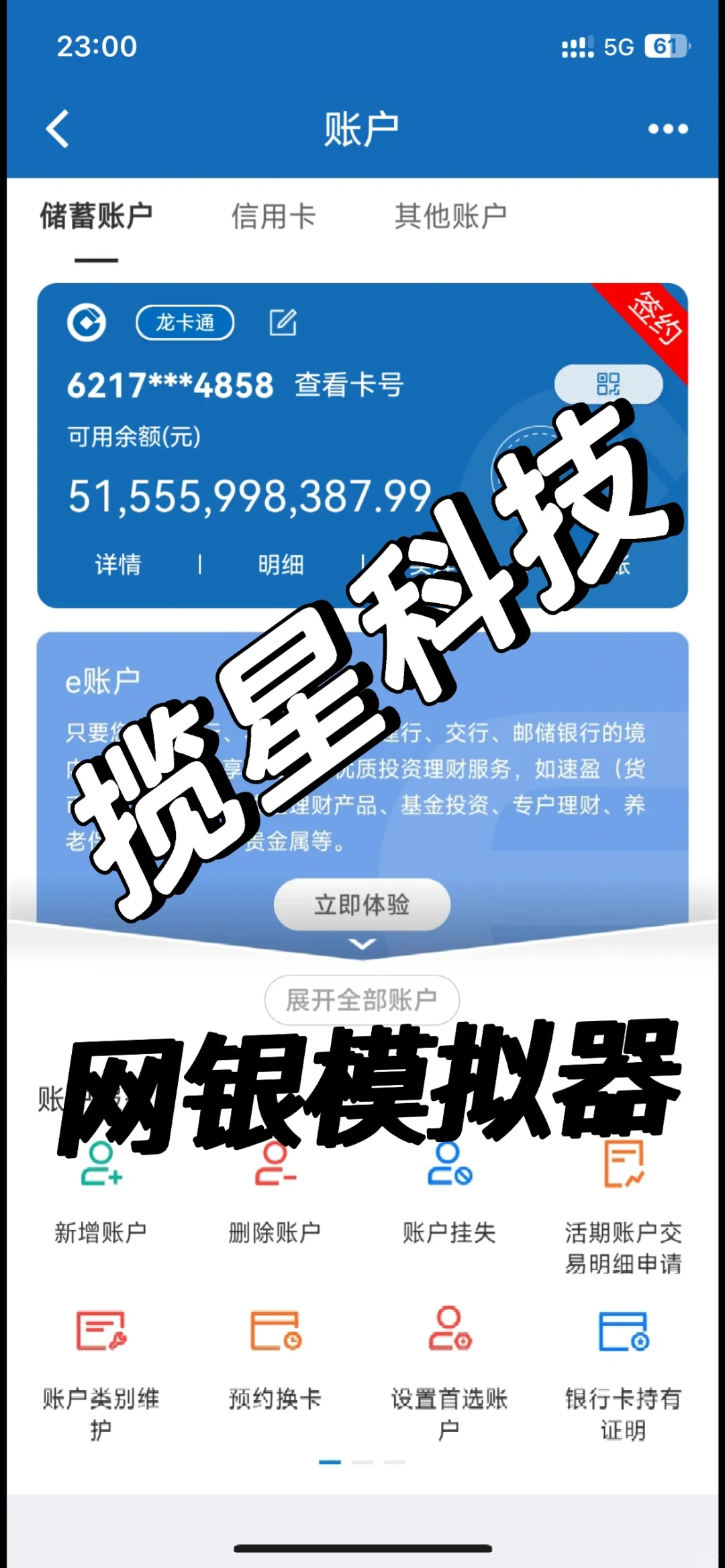 银行卡余额截图 验资软件 大户验资