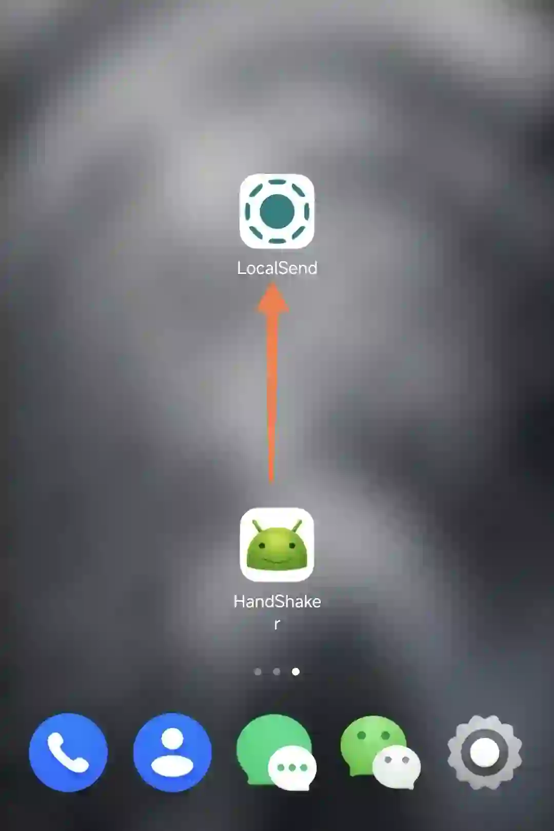 传输软件从handshaker换成了localsend。