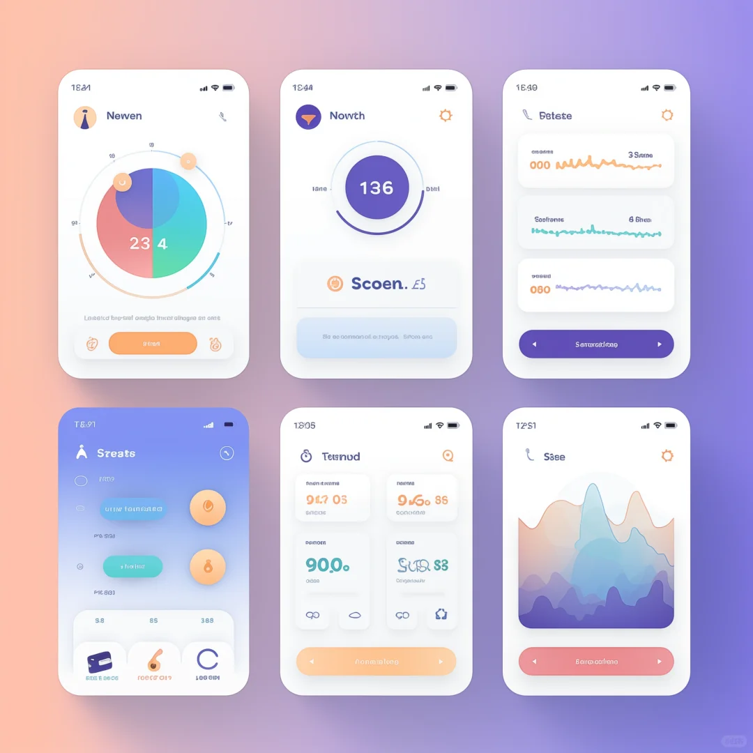 UI UX WEB APP 健康记录APP网页设计