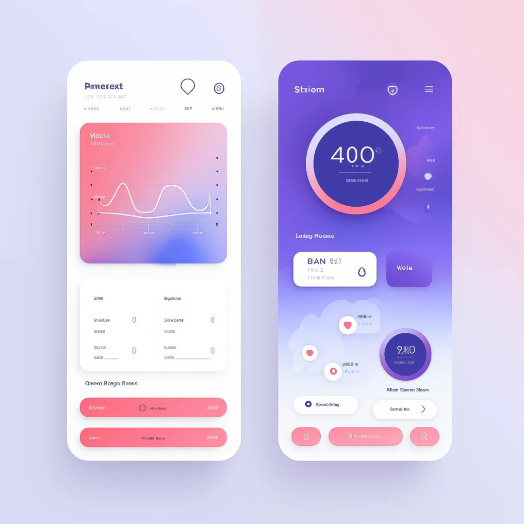 UI UX WEB APP 健康记录APP网页设计