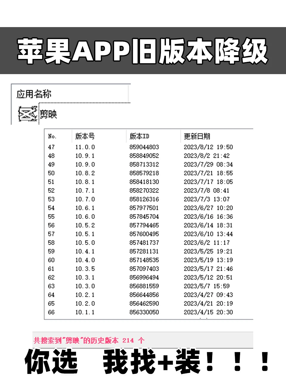 苹果手机APP退回旧版本！剪映版本降级可选！