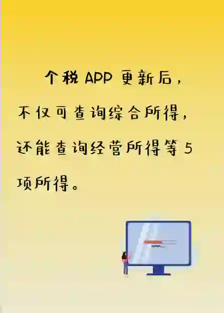 个税APP更新后，可以查询经营所得等5项所得