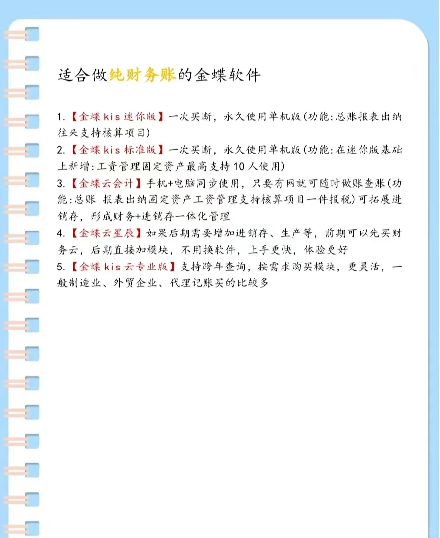 金蝶软件如何选？一分钟找到适合您的软件。