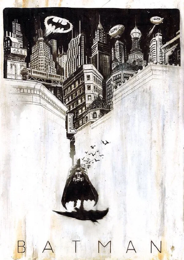 电影《蝙蝠侠大战幻影人》艺术海报,1993年。🦇