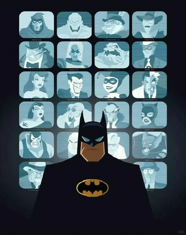 电影《蝙蝠侠大战幻影人》艺术海报,1993年。🦇