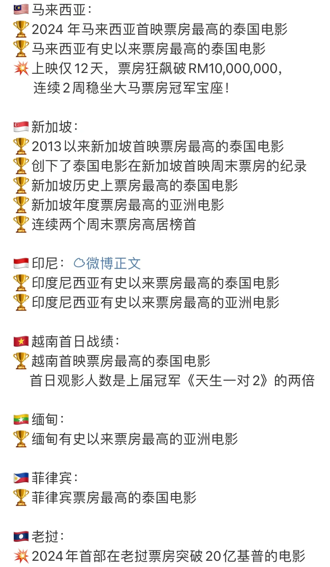 Billkin电影战绩复习～