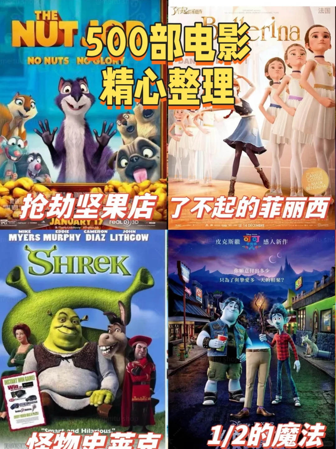 豆瓣评分top500动画电影，亲子必看