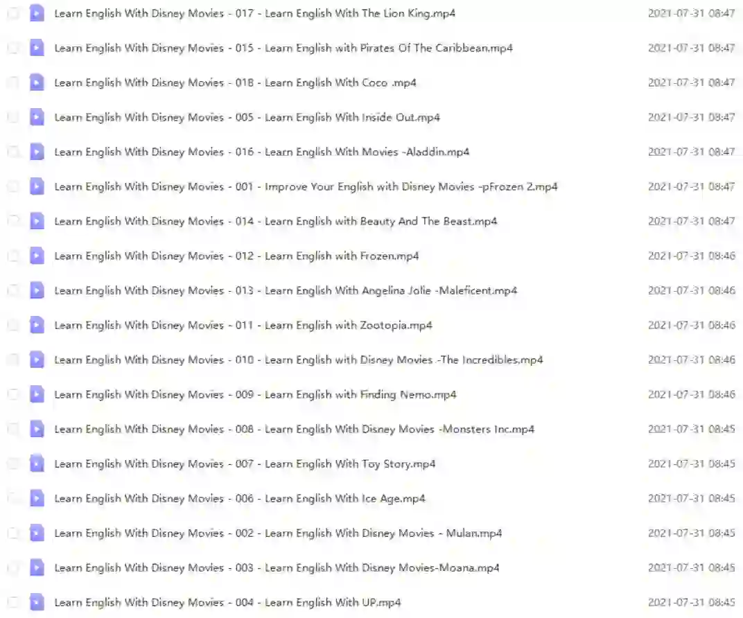 跟着孩子们喜欢的迪士尼电影学英语