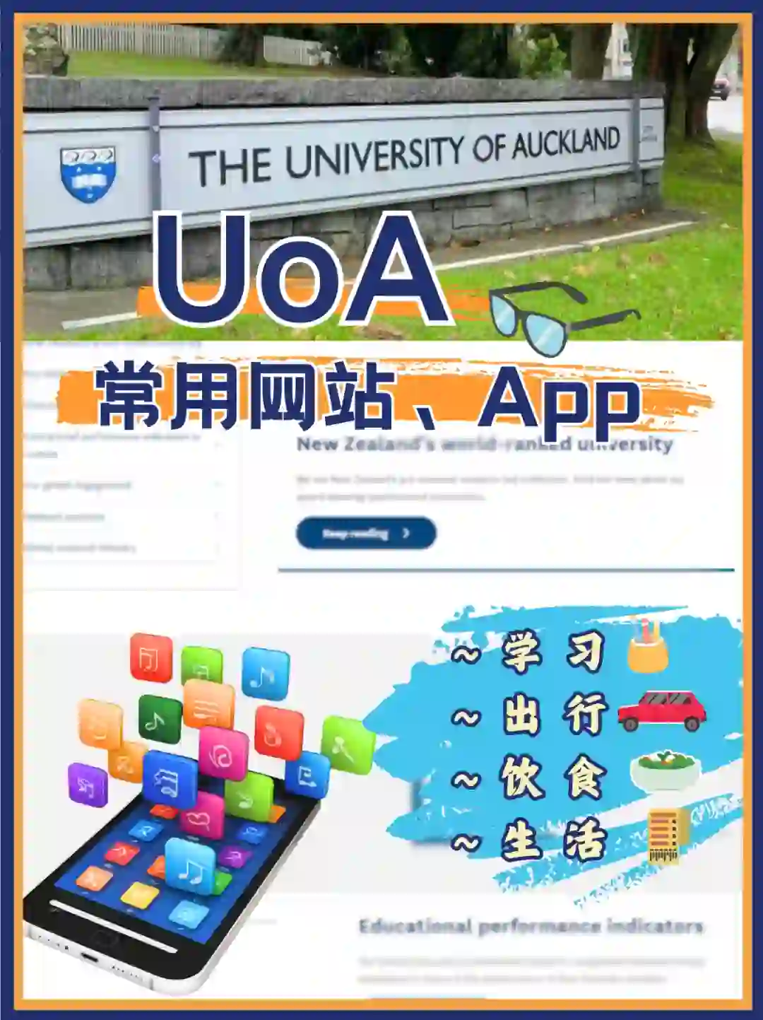 奥克兰大学 必备 网站&APP
