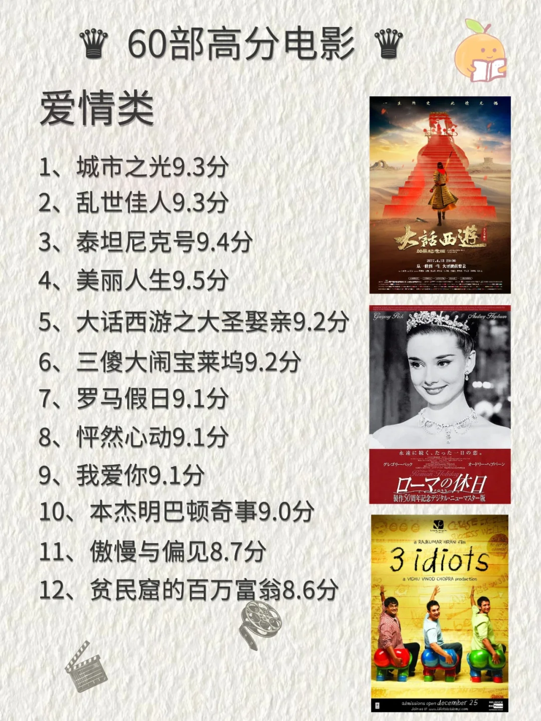 60部高分电影，足够满足你的电影荒！