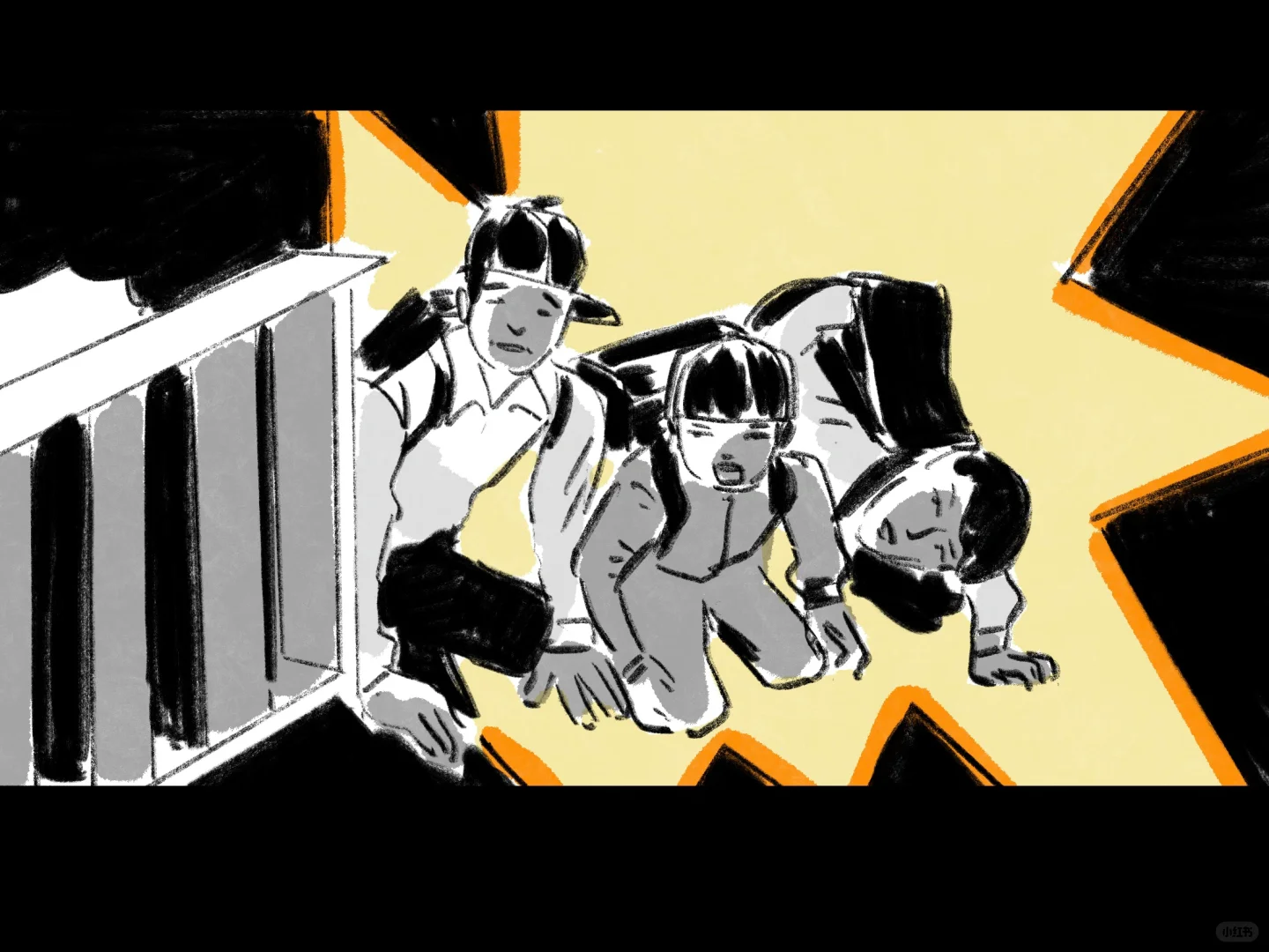 电影截图的速写