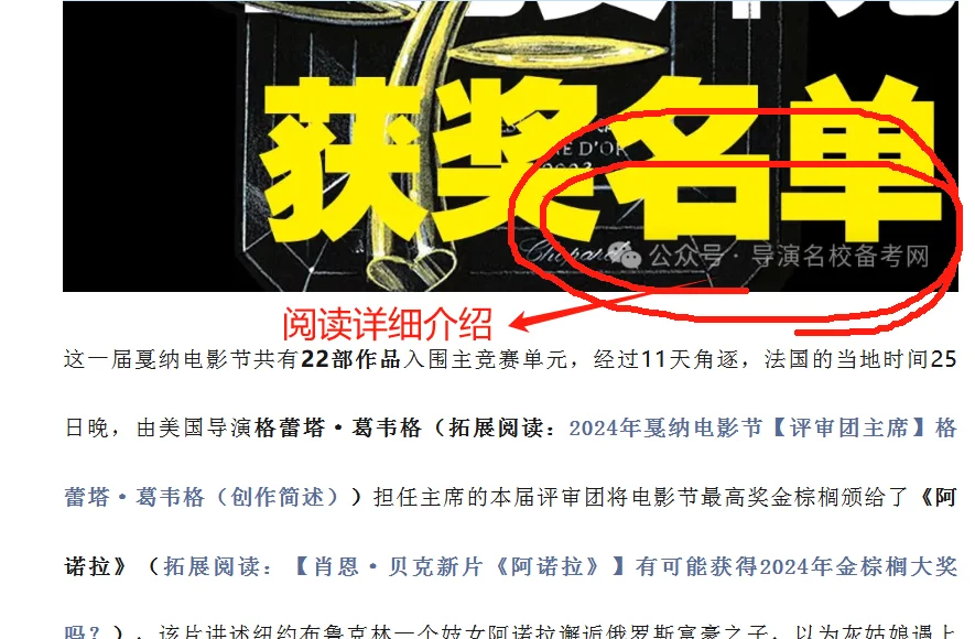 2024戛纳电影节主竞赛单元获奖名单