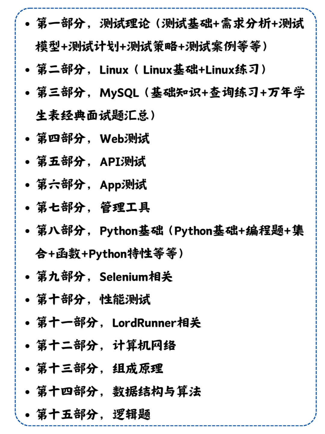 软件测试自学思维导图~