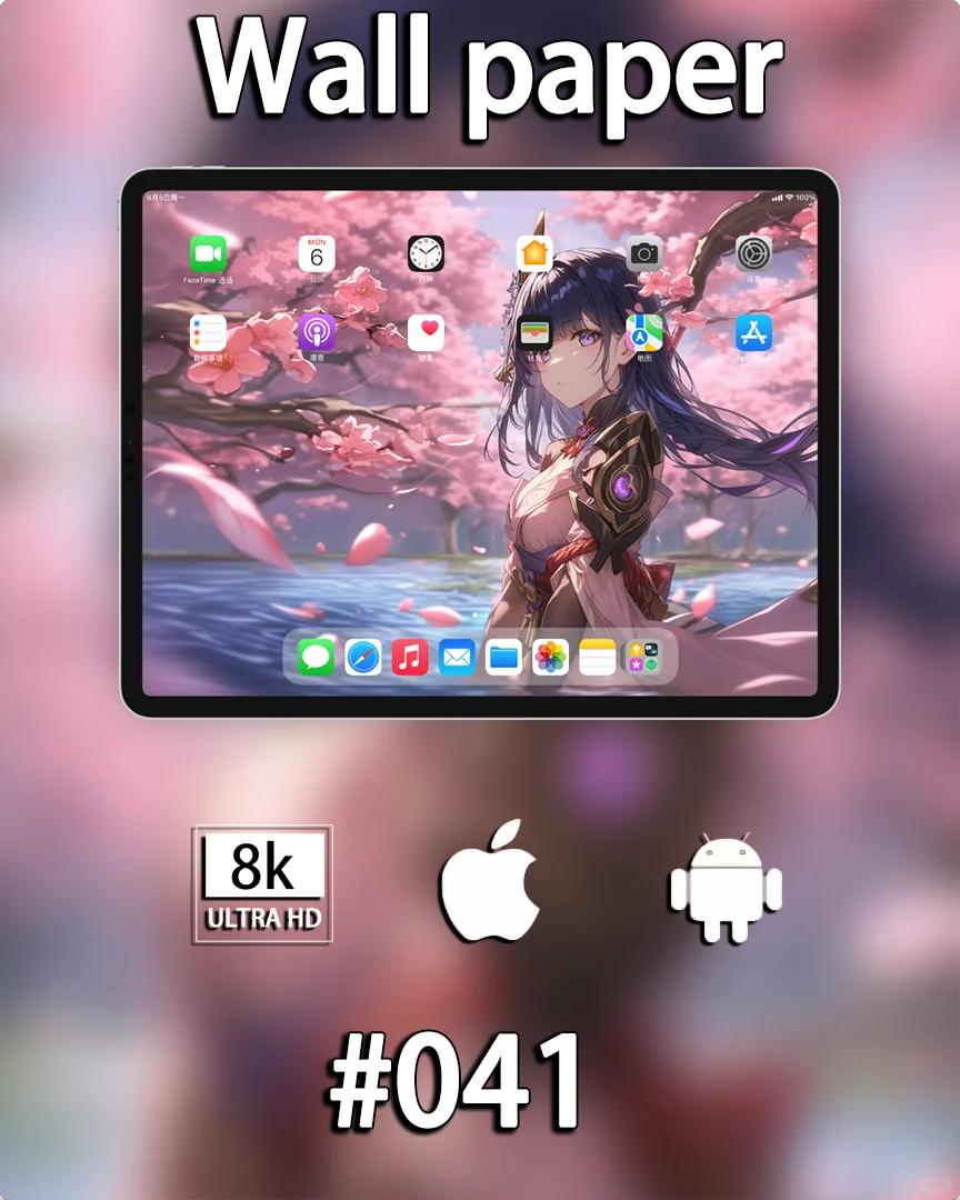 原声壁纸｜雷电将军｜樱花园中闲逛的将军