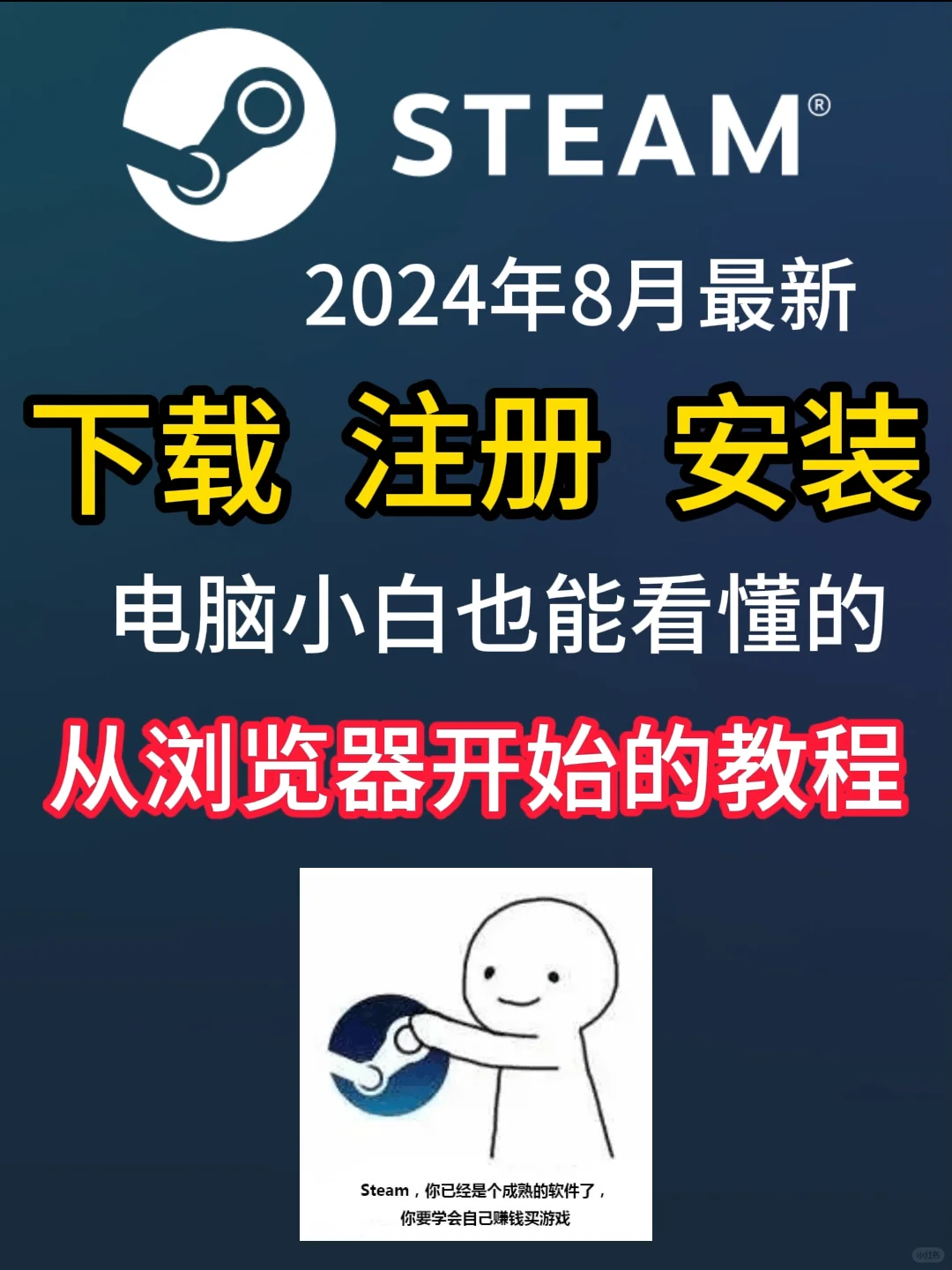 （电脑小白向）steam下载、安装、注册教程