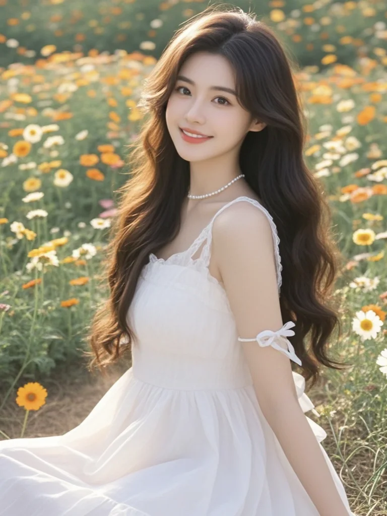 美女壁纸︳邂逅花海中的清纯美女美翻了🧞