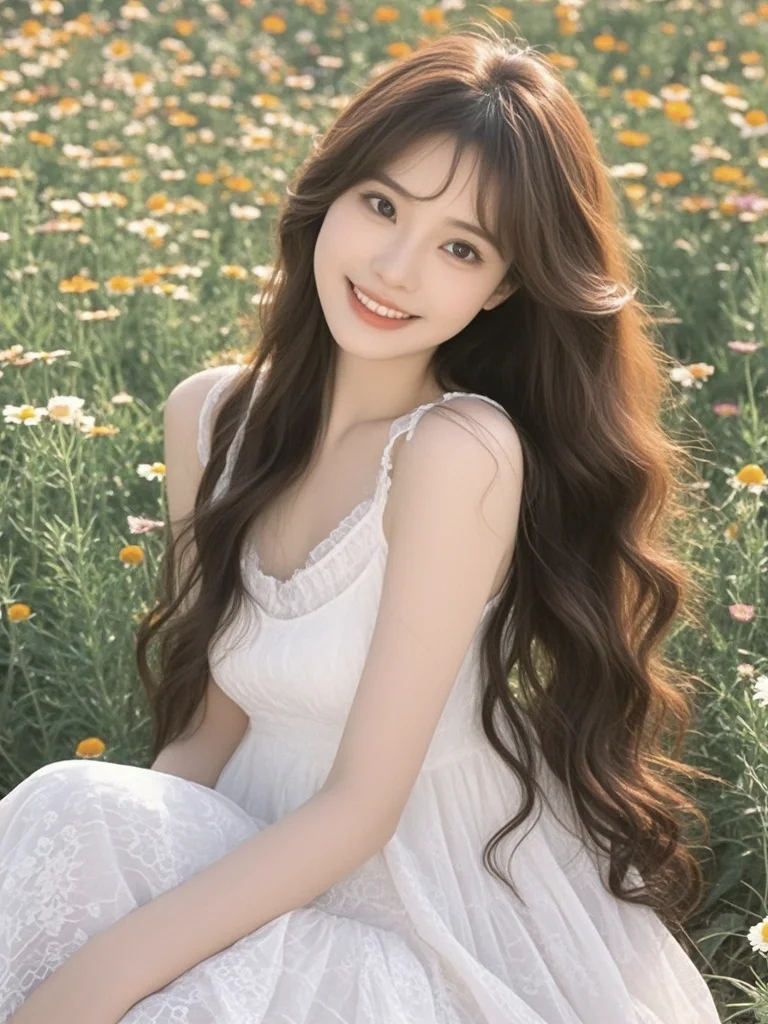 美女壁纸︳邂逅花海中的清纯美女美翻了🧞