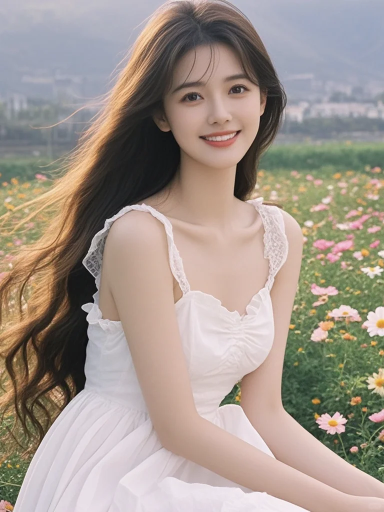美女壁纸︳邂逅花海中的清纯美女美翻了🧞