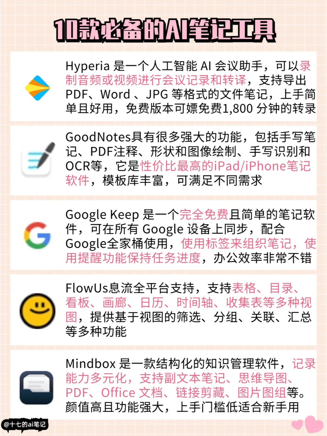 AI笔记|学习办公必备的10款工具看过来📖