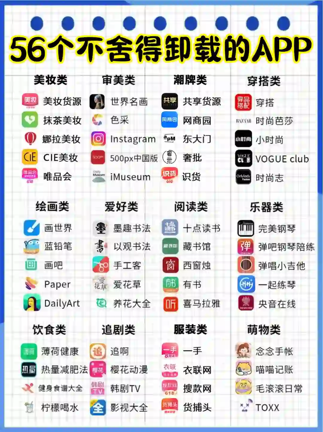 56个不舍得卸载的APP