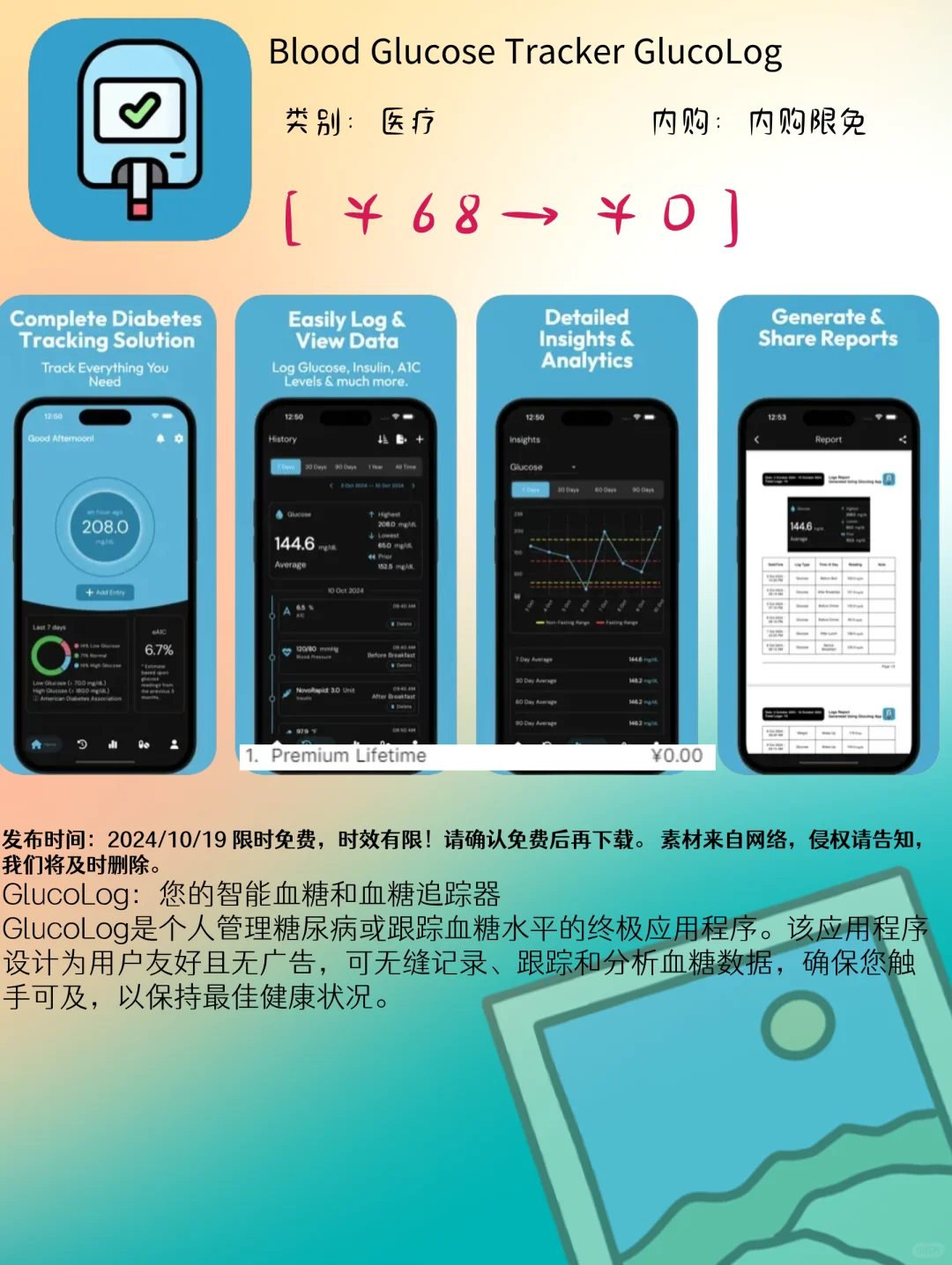 10.19 iOS限免:健康管理与效率工具应用集