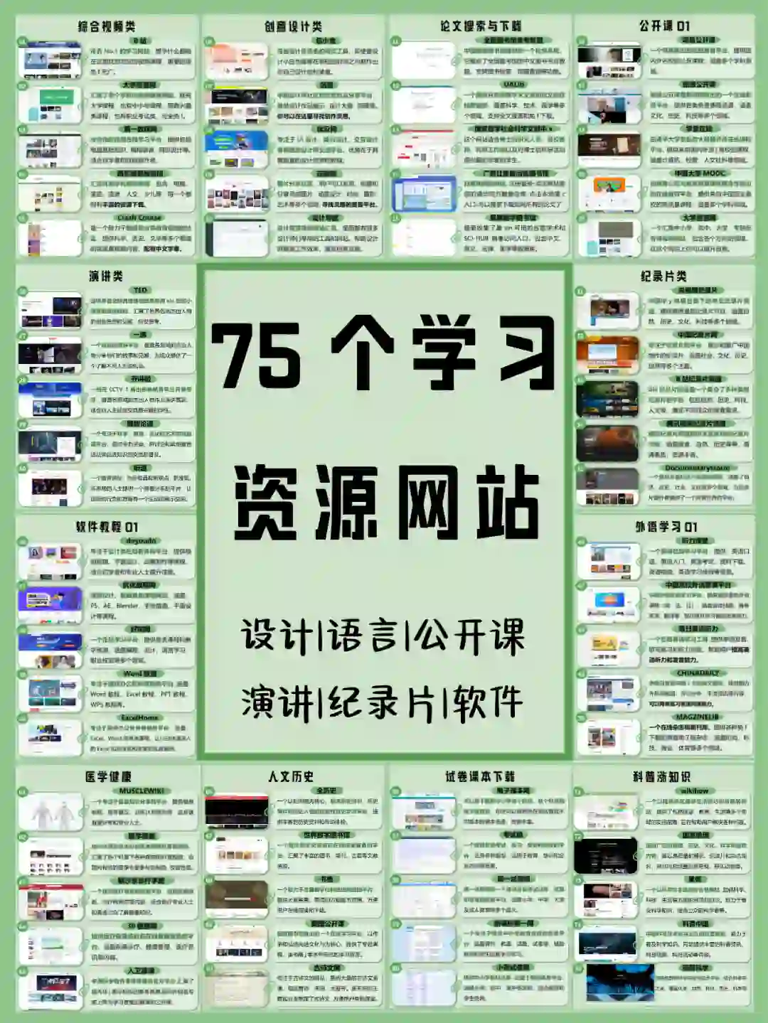 盘点75个学习资源网站，能白嫖真爽啊🔥！